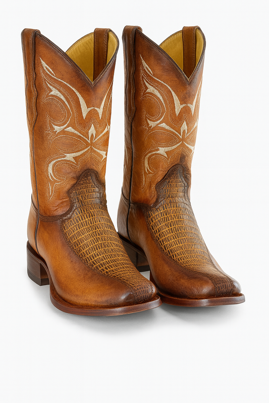 Lizard Embossed Handcrafted Cowboy Boots