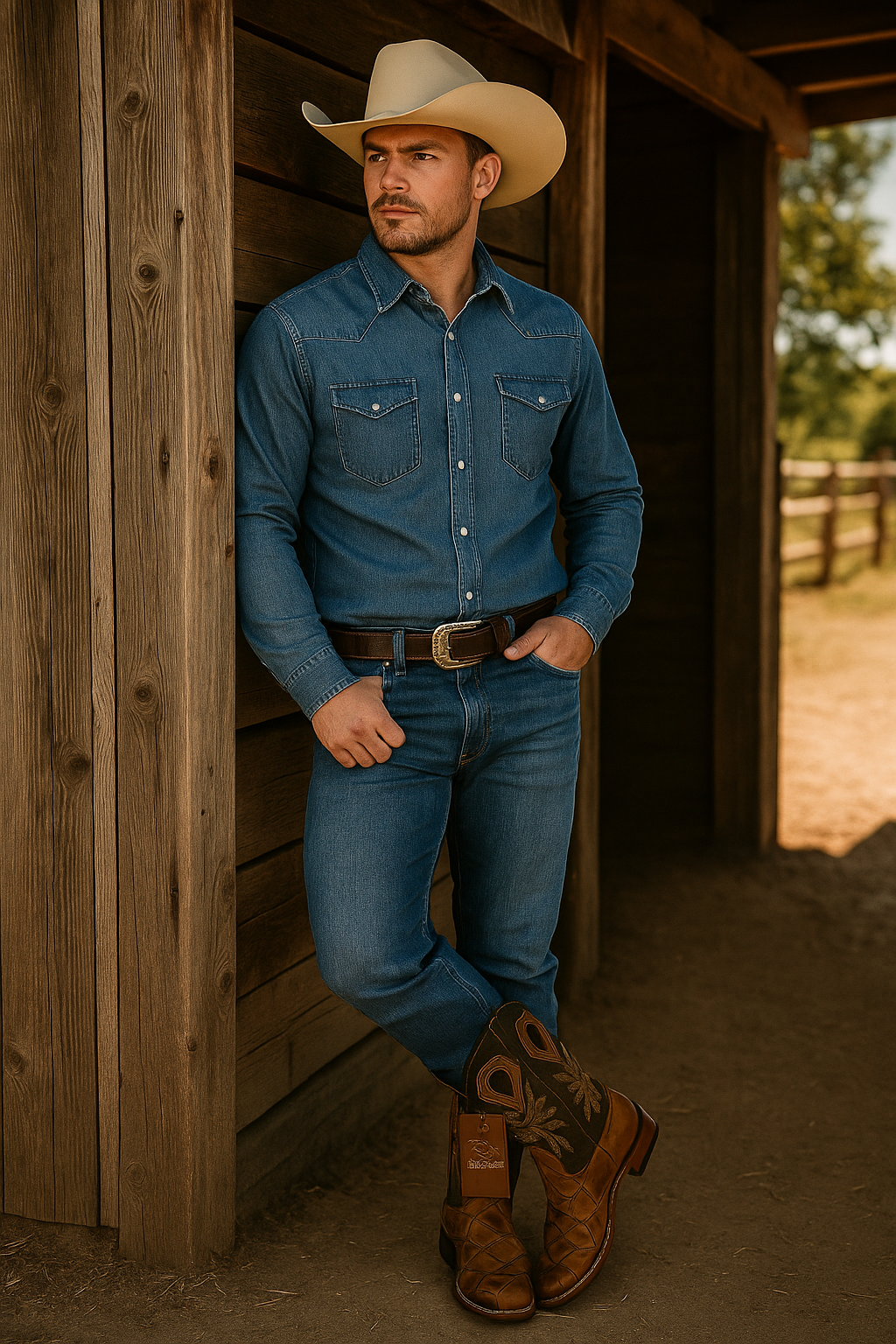 Pirarucu-Embossed Exotic Leather Cowboy Boots – Bucéfalo Collection