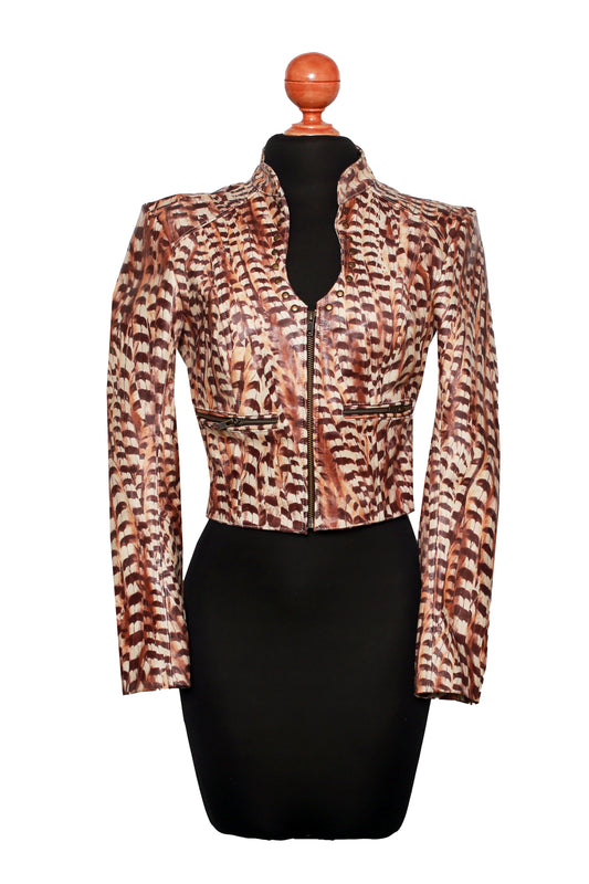 Barcelona Feather Print Jacket