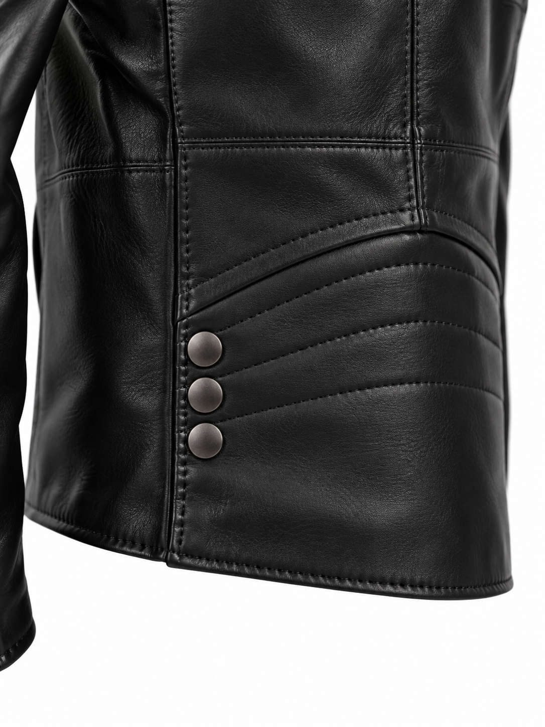 Boys’ Classic Black Genuine Leather Moto Biker Jacket miami