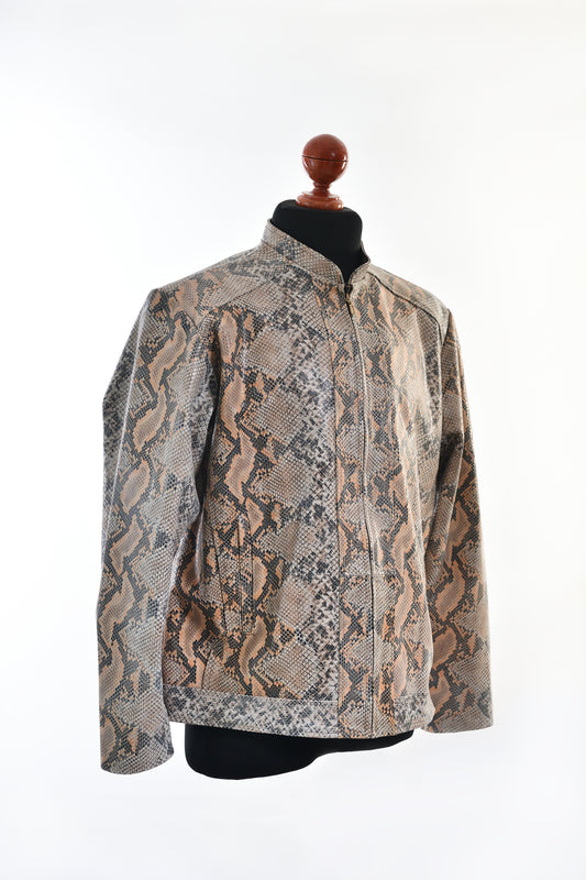 Sandstone Serpent Leather Jacket