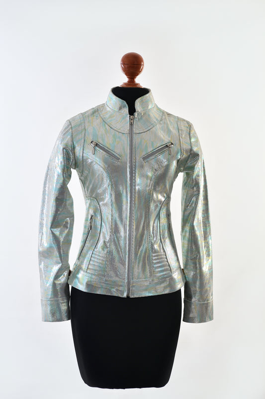 Artist’s Light-Reflective Leather Jacket