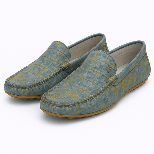 Hand Finished Exotic Pattern Loafers