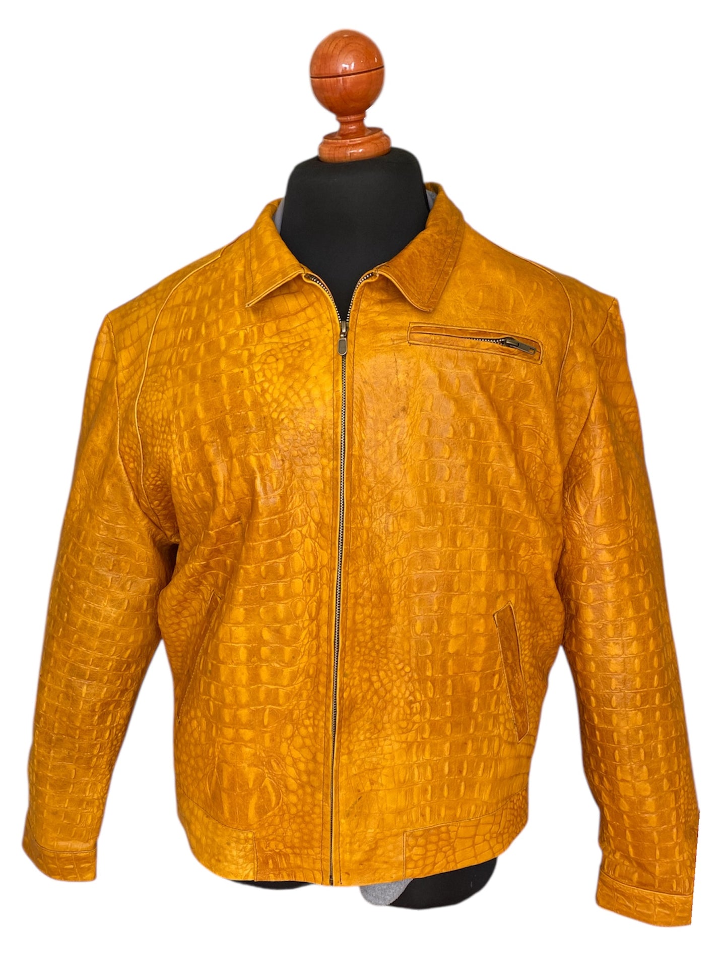 Crocodile Leather Jacket for Men 