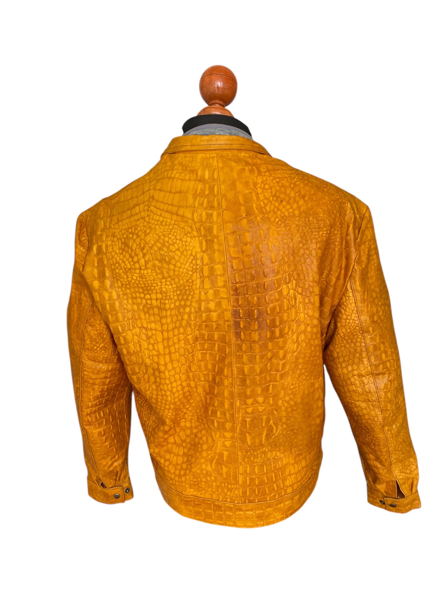 Crocodile Leather Jacket for Men – Crocodile Embossed Texture Detail