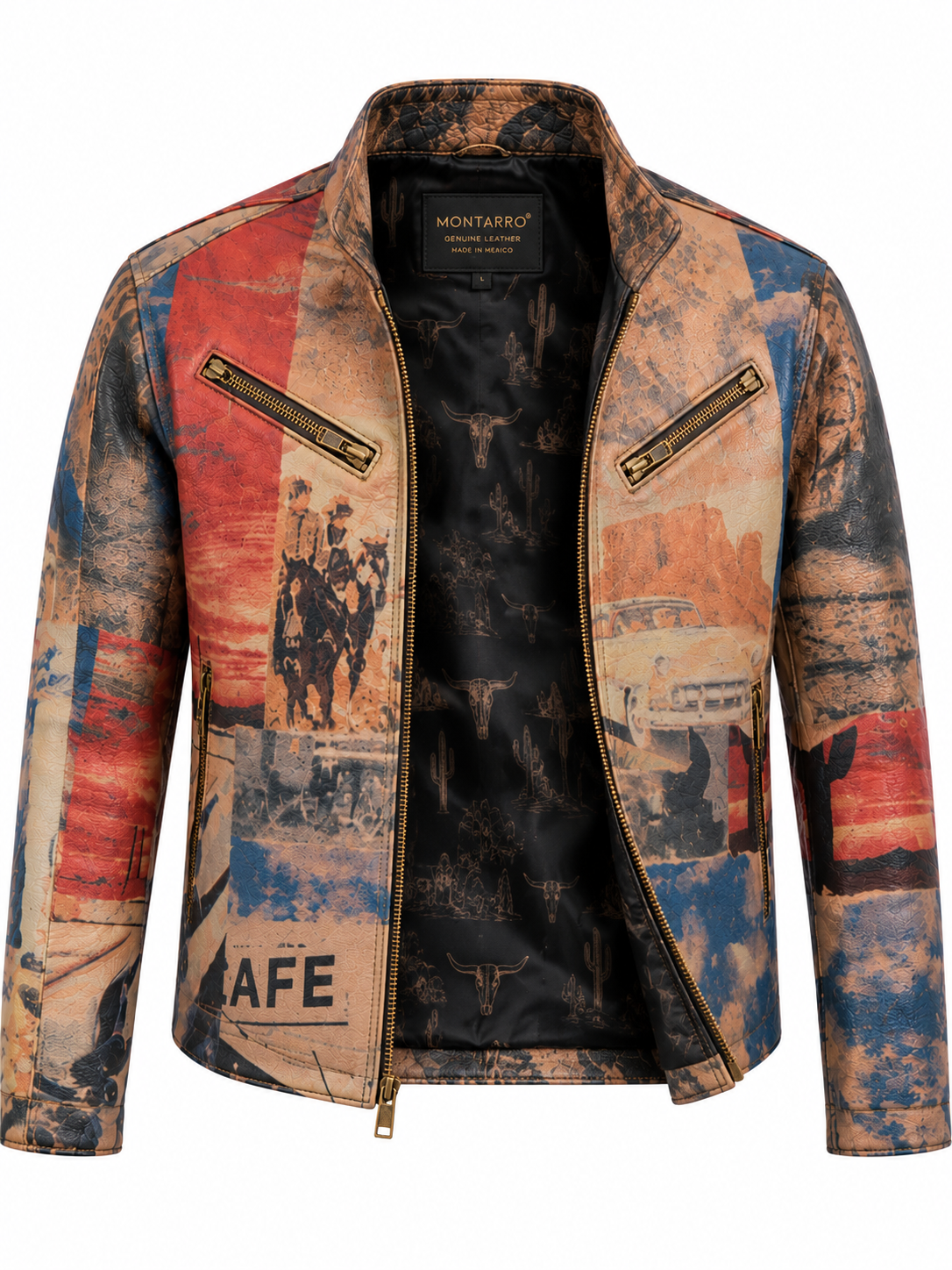 Boys’ Vintage Western Road Trip Genuine Leather Jacket