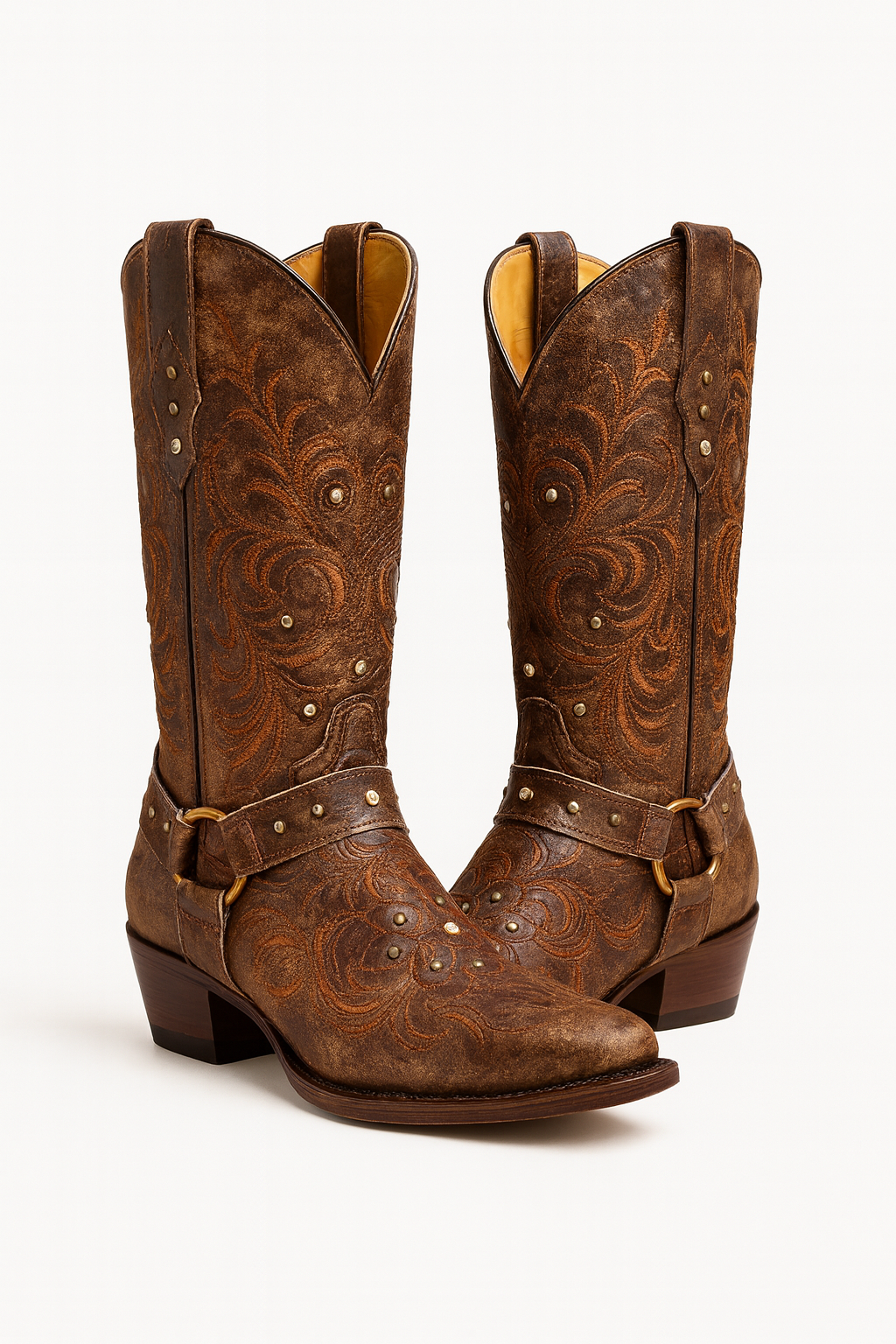 Brown Handcrafted Leather Cowboy Boot near me