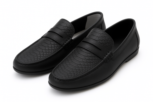 Premium Genuine Python Embossed Slip-Ons
