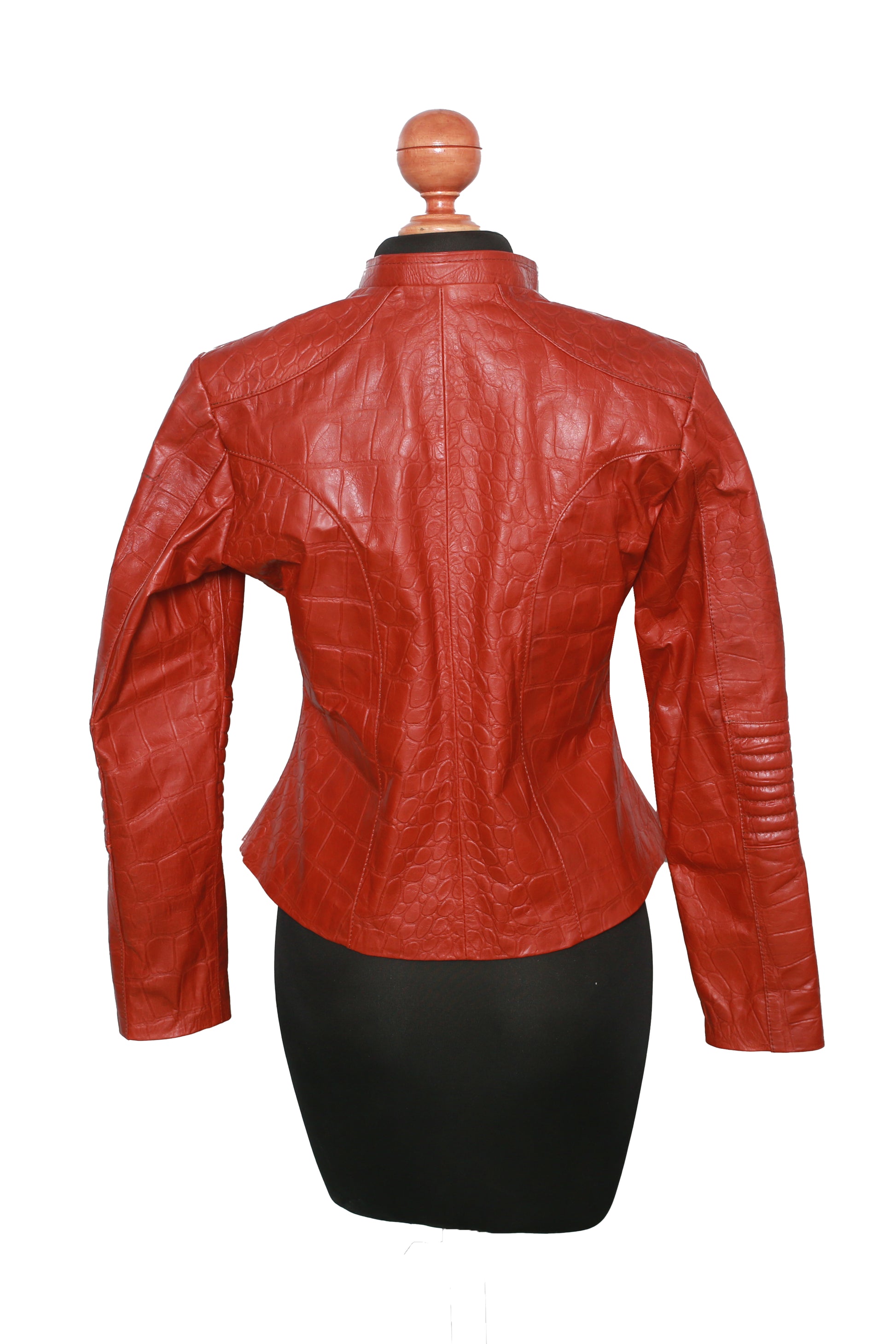 Jacket – Earth-Toned Crocodile Embossed Leather dallas