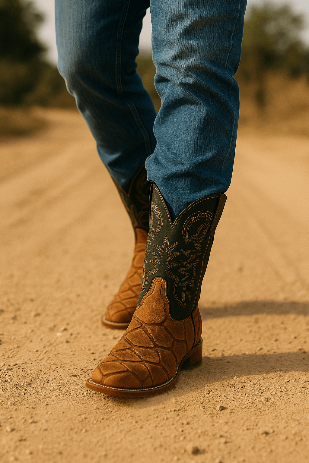 Pirarucu-Embossed Exotic Leather Cowboy Boots houston