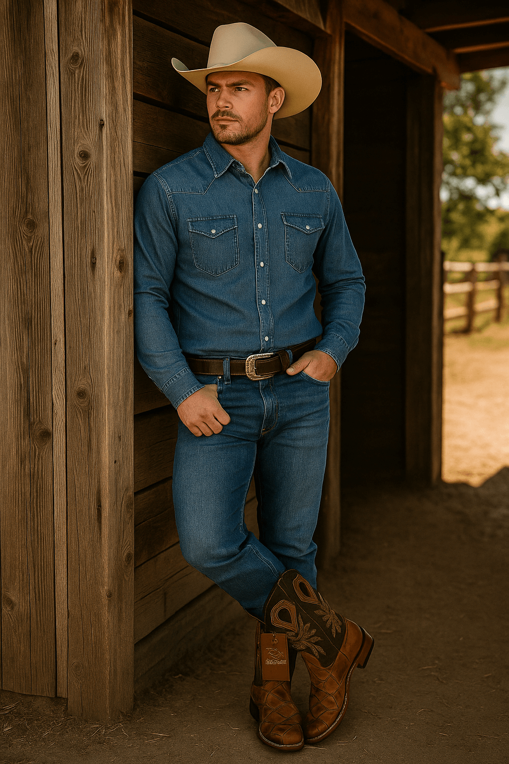 Pirarucu-Embossed Exotic Leather Cowboy Boots online