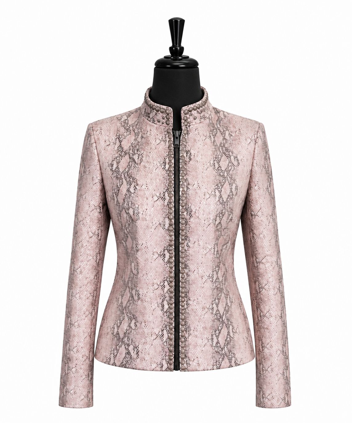 Women's blush pink python jacket made to order León Mexico — Las Vegas NV