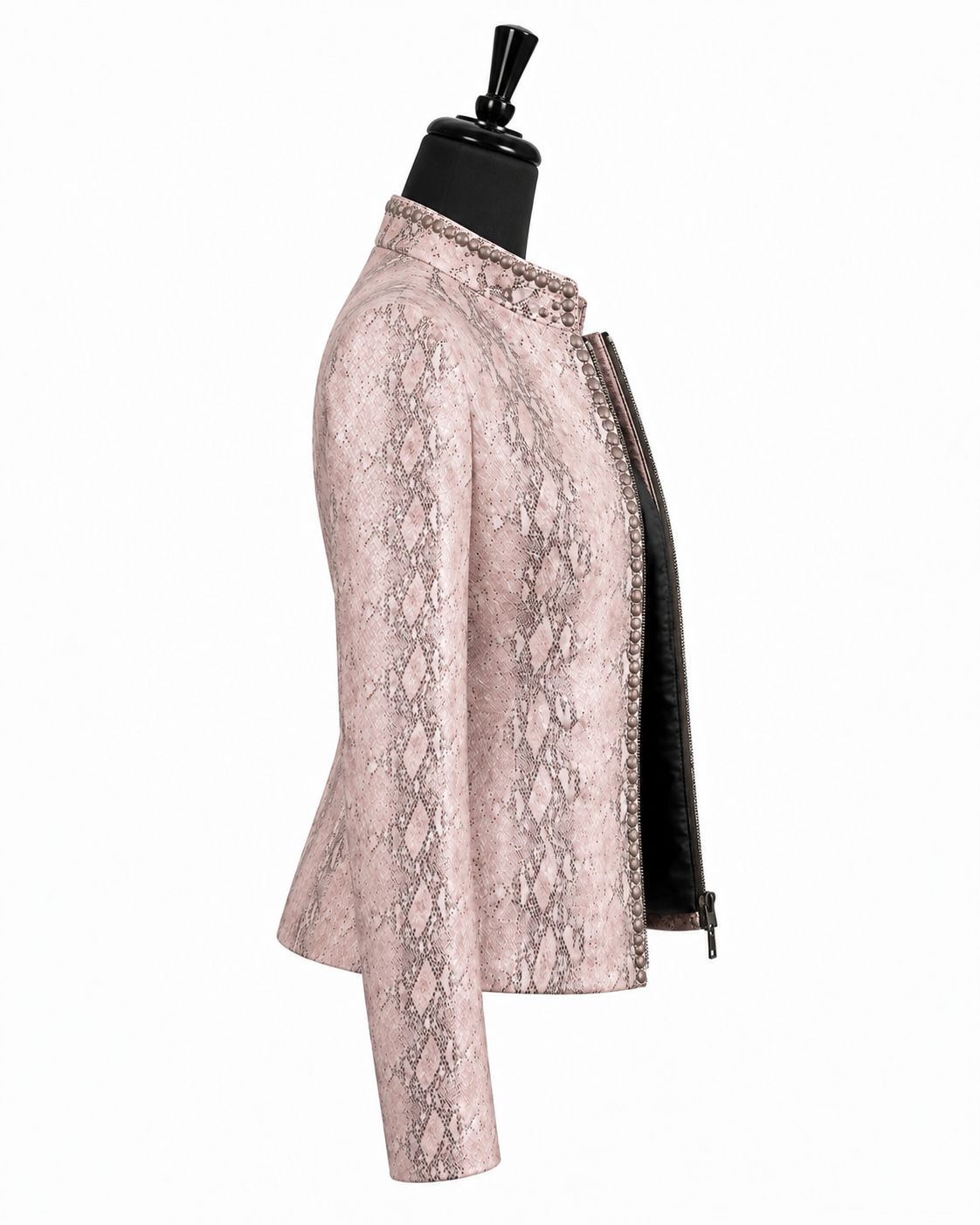 Handcrafted studded python jacket women genuine leather — Denver CO