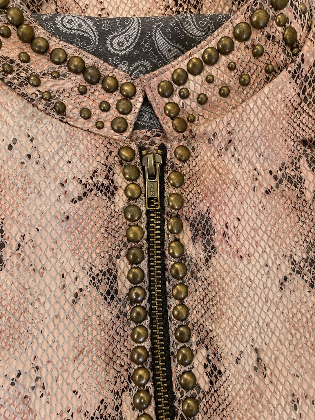 Women's studded leather jacket genuine cowhide — Philadelphia PA