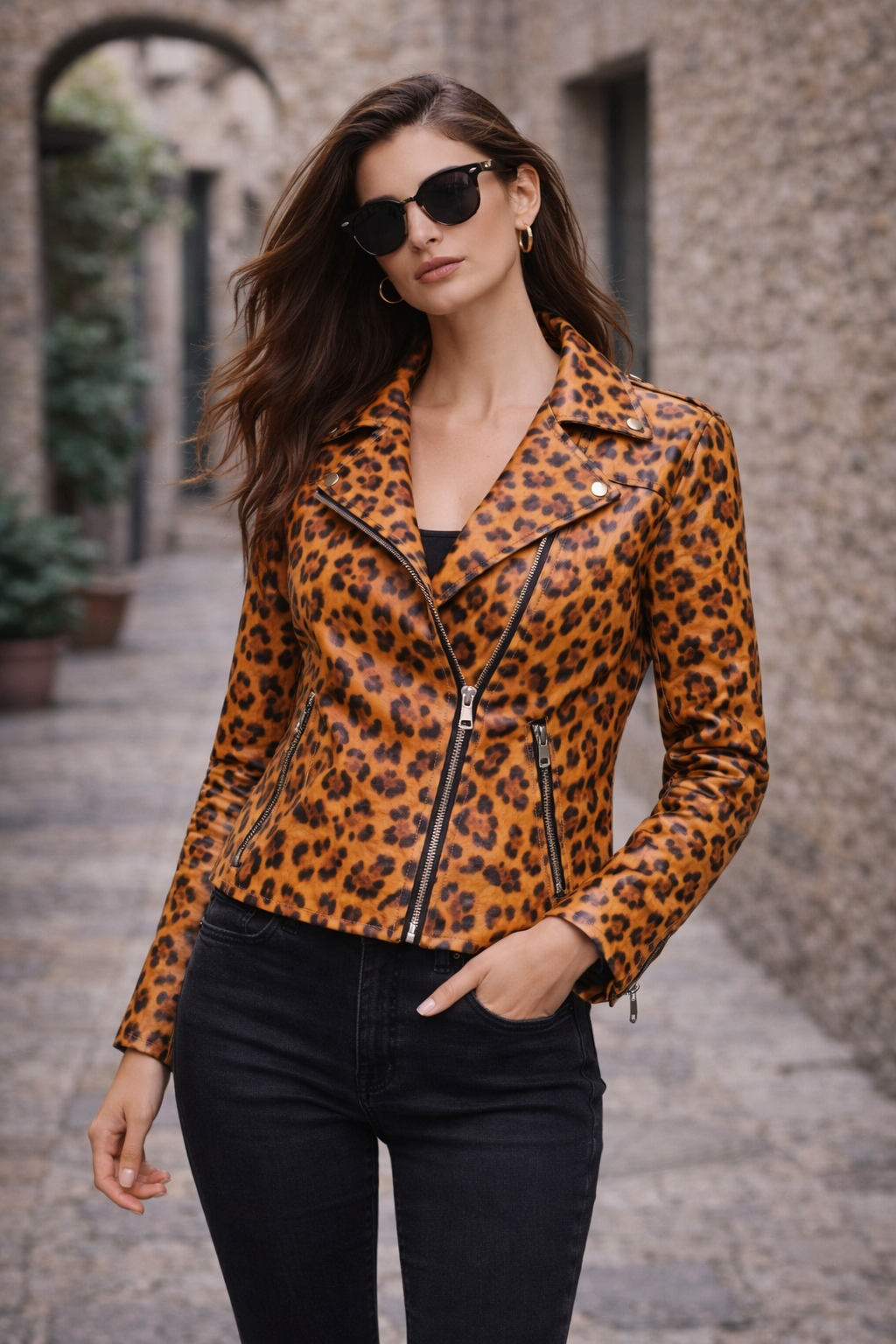 Women's Luxury Leopard-Print Leather Jacket – Fierce Moto Elegance
new york