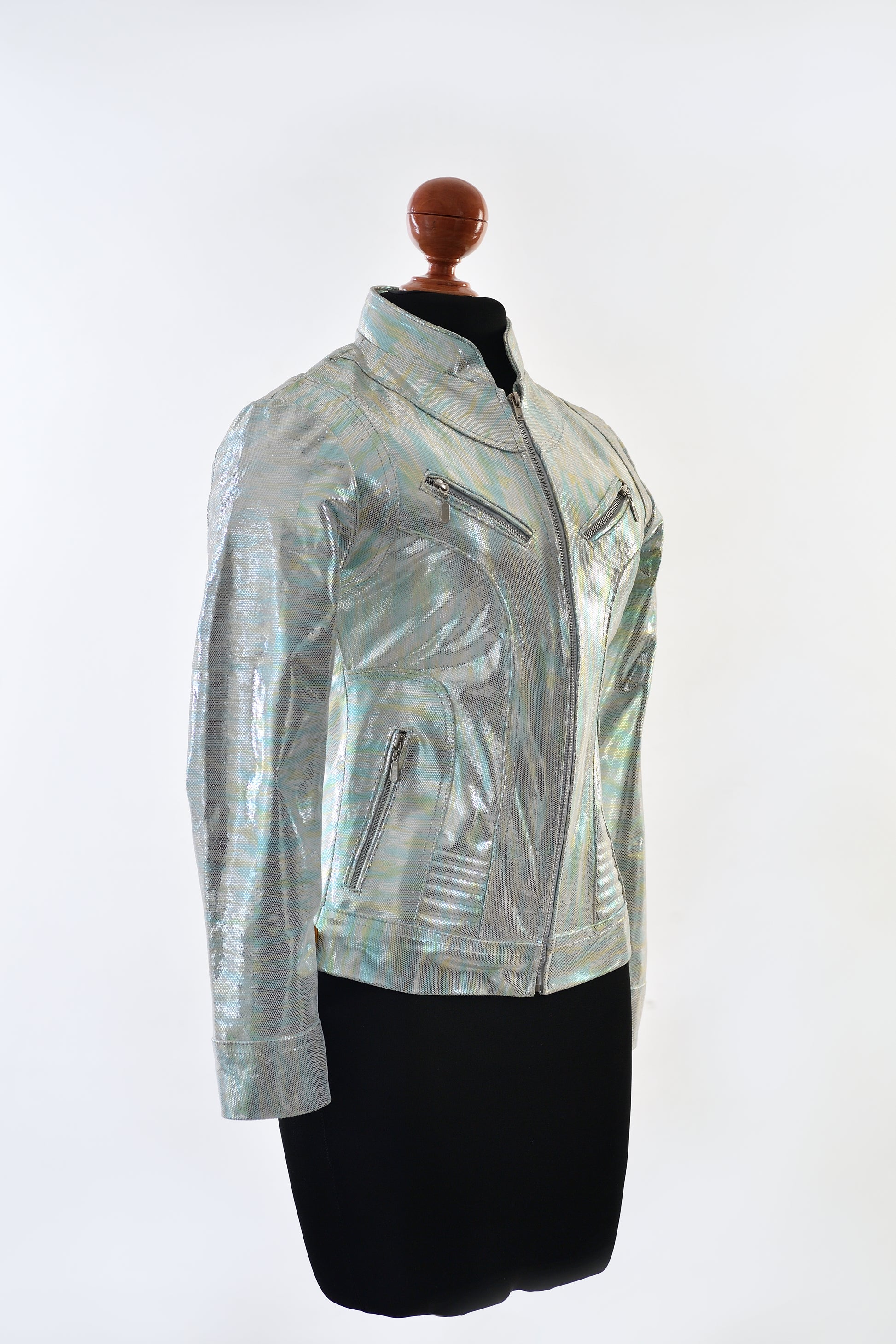 womens Artist’s Light-Reflective Leather Jacket near me