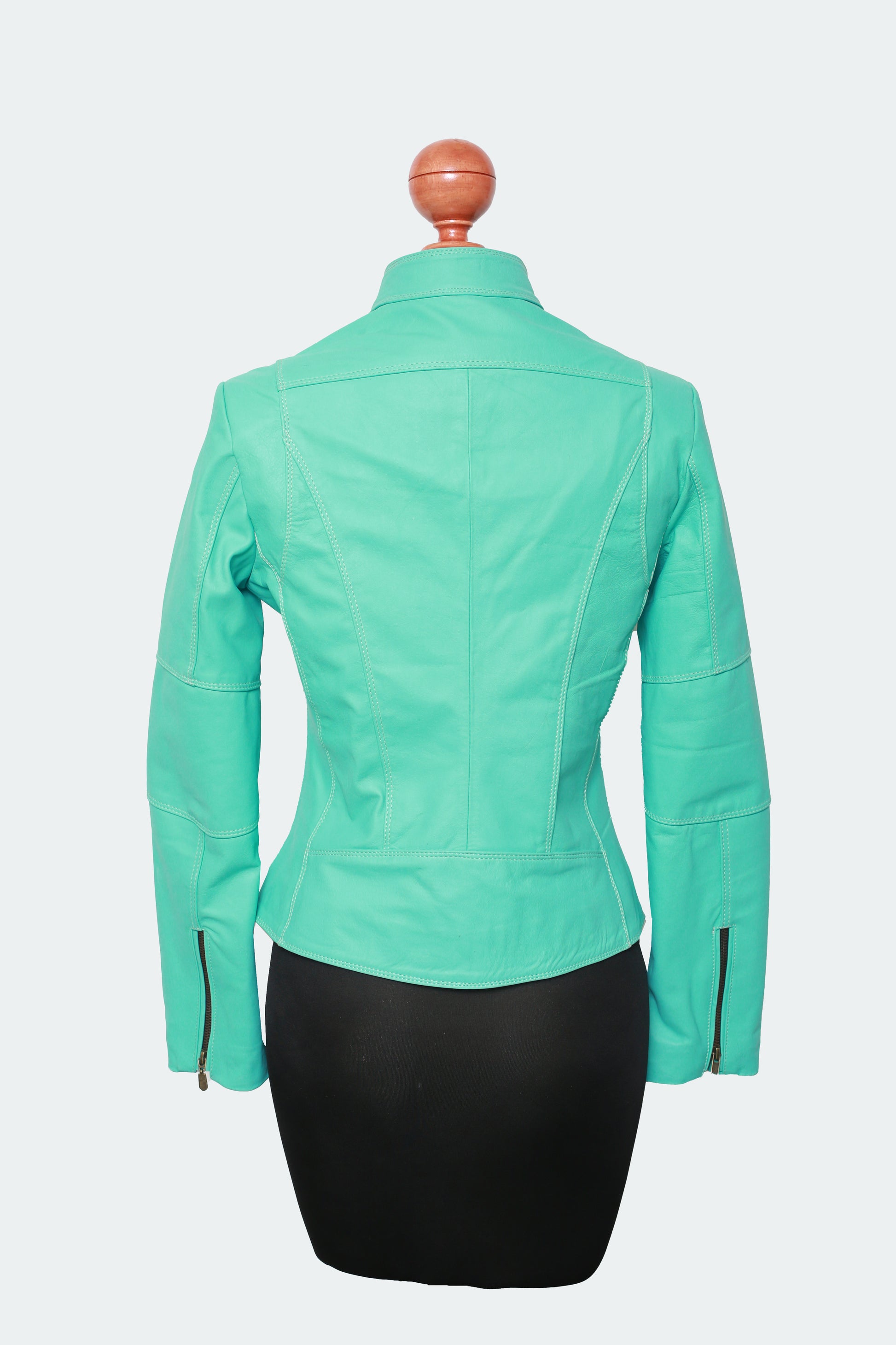 womens Turquoise Leather Jacket los angeles