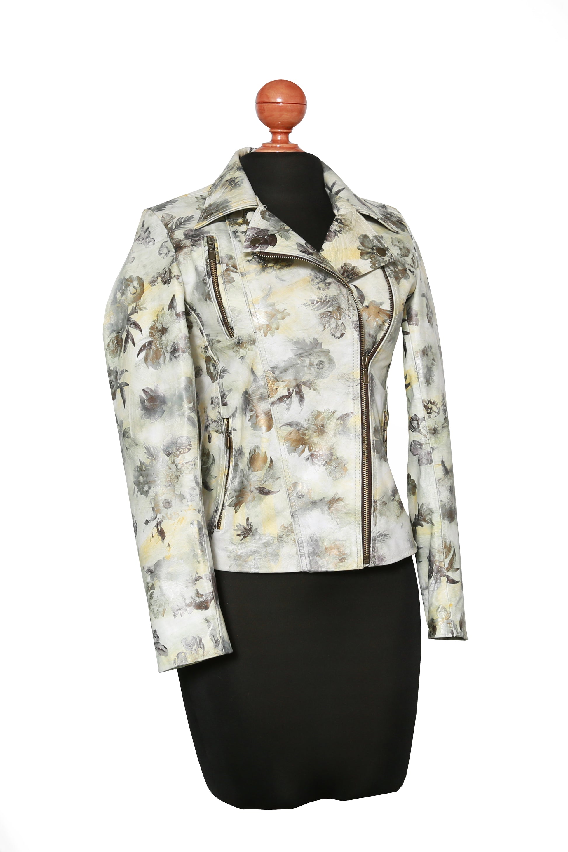 womens Vintage-Inspired Floral Leather Jacket near me